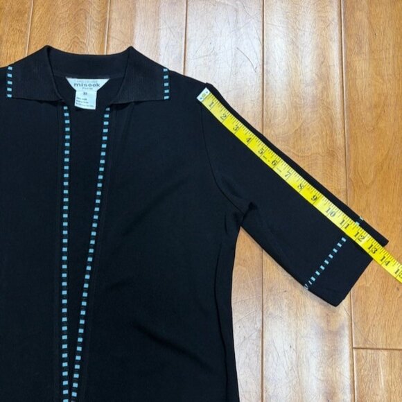 MISOOK Womens Open Front Collared Cardigan Shirt Size XS Preppy Career Classic - Picture 9 of 11